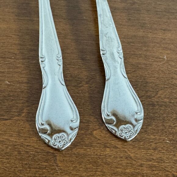 Winco Elegance Tea Spoon Set Stainless Steel Silver Set of 2 - Picture 6 of 6